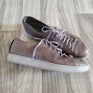 UGG Mens Leather Pismo Sneakers Shoes Low Grizzly Gray 1115950 Size 12